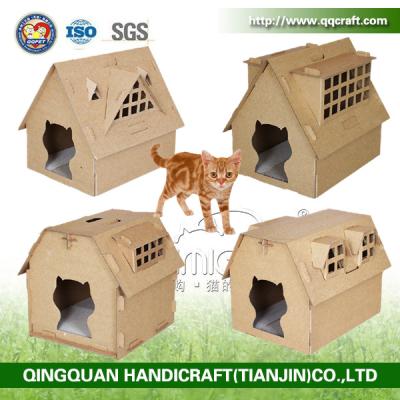 China Aimigou Cardboard Cat Scratcher Sustainable Cat House With Scratchers Folding Cat House for sale