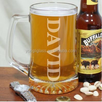 China Home.Restaurant.Bar.Hotel.Wedding Custom Stoneware Beer Mugs, German Beer Glass, Large DIY Printing Glass Beer Mug for sale