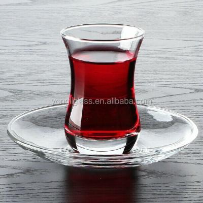 China Viable Traditional Turkish Tea Glass Cup, Tea Cup Sets, Tea Glass With Saucer for sale