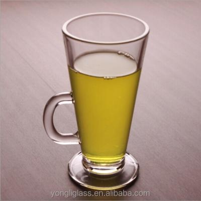 China New Product 280ml Sustainable Coffee Glass Mug , Latte Glass Mug for sale