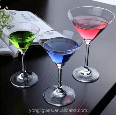 China High quality lead free crystal glass/triangle glass cocktail goblet/champagne cup Martini for sale