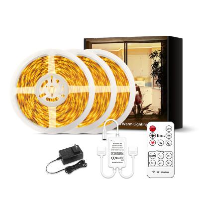 China Warehouse New Indoor Baby Room Remote Control Warm White LED Light Strip Bedroom Living Room Decoration Fill Light 12V Light Strip for sale