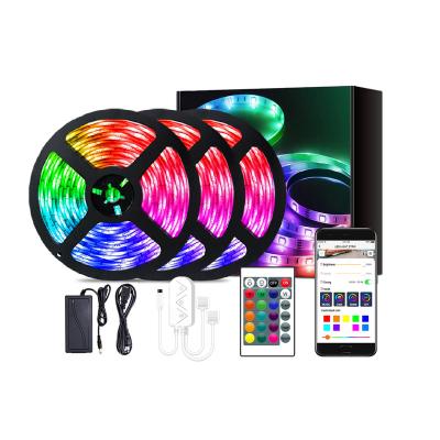 China Indoor Garden Decoration RGB5050 Strip Light Warehouse Garden APP Control Festival Wireless Waterproof WIFI LED Light Strip for sale