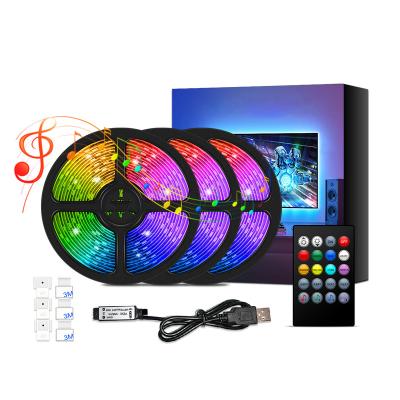 China Hot Selling Warehouse 2022 TV Computer Music Atmosphere RGB Light Car USB 5V5050 Low Voltage Low Voltage Light Strip for sale