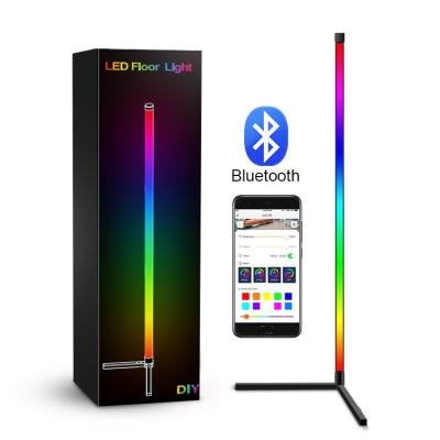 China 2022 New Multicolor Music Floor Lamp Living Room LED Atmosphere Floor Lamp OEM Modern Bedroom Wireless Corner Smart for sale