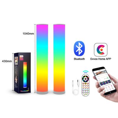 China New Modern Modern Dimmable LED Column Floor Lamp Color Changing RGB Living Room Bedroom Remote Control Floor Lamp for sale