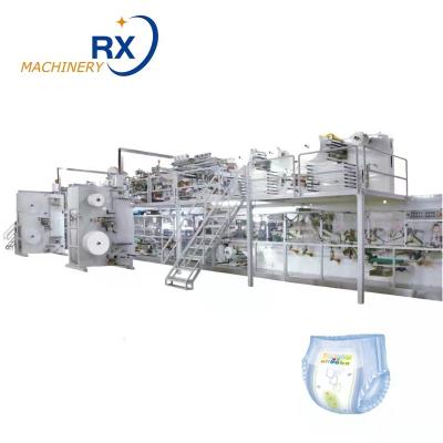 China Factory High Speed ​​Automatic Diaper Machine For Manufacturing Baby Diaper Making Production Line In India for sale