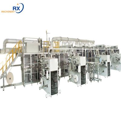 China Factory Semi - Disposable Servo Big Belt Baby Diaper Production Line Making Machine Manufacturer for sale