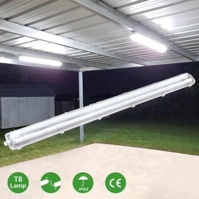 China Warehouse Eslas Triproof Light ABS Body PC Lens Double Tube T8 47inches LED Light Fixture Waterproof Outdoor Lighting for sale