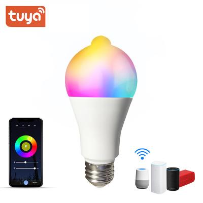 China 9W A60 E26 E27 110V 240V PIR Sensor LED Light Bulb Residential Light Bulb WiFi Bluetooth Smart Control with Amazon Alexa Google Home for sale