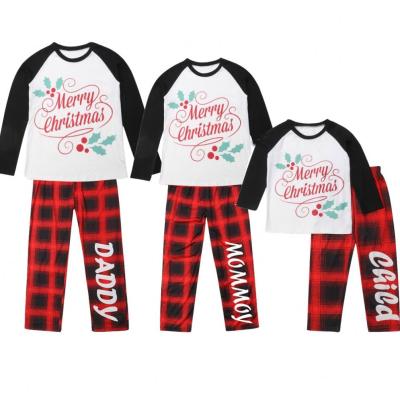 China Breathable Casual Home Suits Home Wear Printed Family Christmas Kids Matching Pajamas Long Sleeve for sale