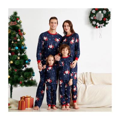 China Wholesale Casual Mom Dad Pajamas Christmas Printing Long Sleeve Matching Baby Outfits Set for sale