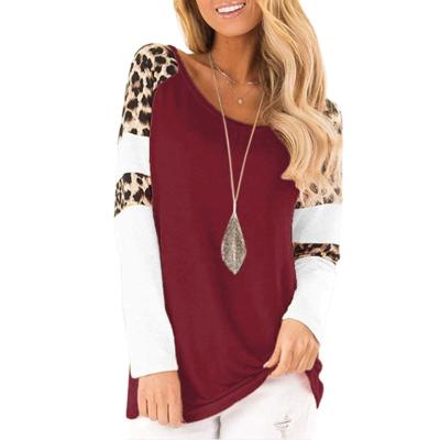 China Breathable Factory Outlet Loose Stitches Elegant Wine Red Women Clothes Casual Wear Top for sale