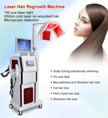 China Van de verticale PDT-LEIDENE Lichte van het de Laserhaar Therapiemachine 650nm de Groeikam Te koop