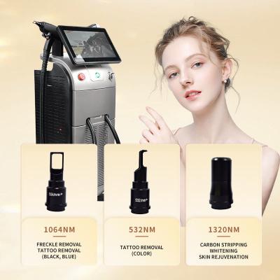 Chine Machine d'épilation au laser à diode ND Yag Laser pour éliminer les tatouages Taille de la tache 13*20 mm Commercial à vendre