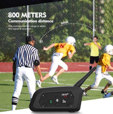 China 100% EJEAS V6C Waterproof Noise Canceling Waterproof Referee Helmet Intercom Soccer Referee Intercom for sale