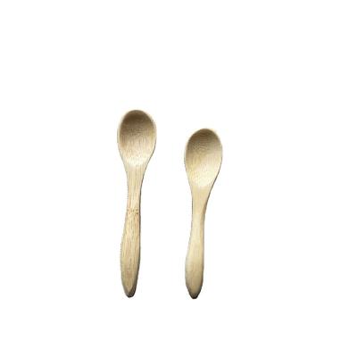 China Sustainable wholesale environmental protection 10*2cm mini bamboo spoon all kinds of cake ice cream wooden spoon welcome to order for sale