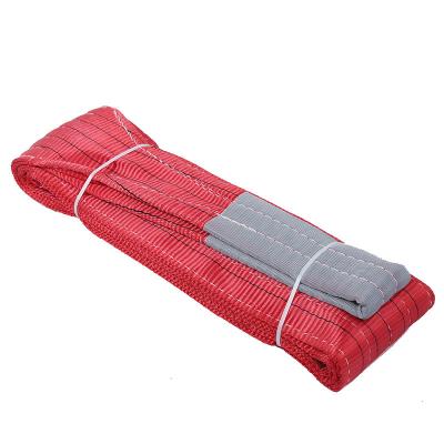 China Competitive price lifting goods 5 ton red color crane strap sling lifting rigging belt for sale