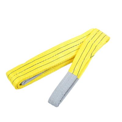 China Goods Competitive Price Manufacturer Lifting Eye To Watch Textile Polyester Webbing Sling 3 Ton Rigging Sling Lifting Belt For Crane for sale