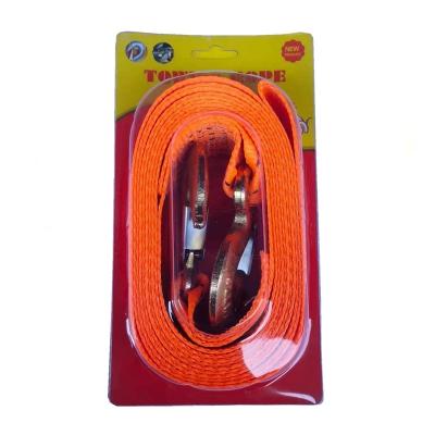 China Cheap Tow Car Hot Sale Price Polyester Car Tow Rope Strap With Hooks For Heavy Duty Car Emergency for sale