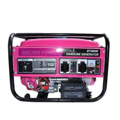 China High Quality Standby 3800 BENZINE 2.5kva 6.5HP Engine Recoil Start Air Cooled Gasoline Generator for sale