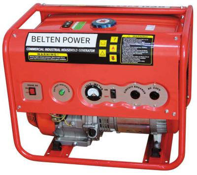 China Main Power Taizhou Belten Power 5/5.5kw 220v 50hz 13HP Gasoline Engine Start Gasoline Electric Generator for sale