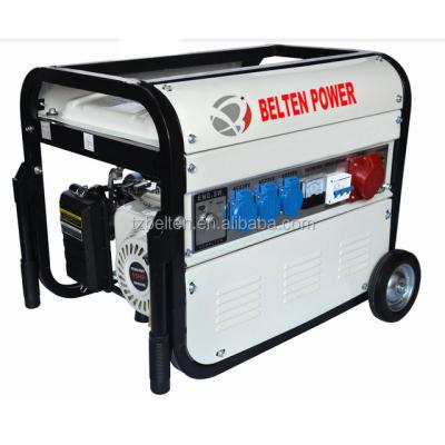 China General Power 7HP Recoil Start With Wheels Switzerland Kraft Square Frame SK 8500w White Gasoline Generator Air Cooled Silent Prices for sale