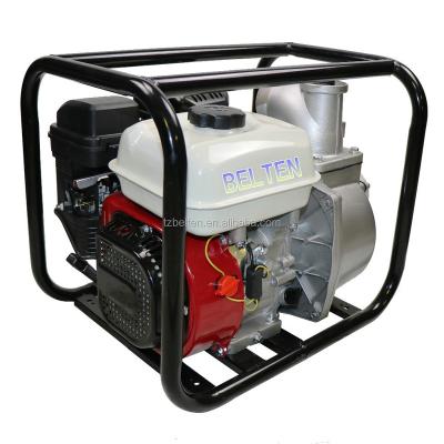 China BELTEN POWER WP30 6.5hp new stater air cleaner muffler MARITIME aluminum connect 3inch gasoline water pump CE OEM color for sale