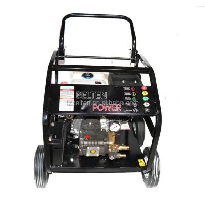 China 250bar 2600PSI 13hp 15L 4 Stroke OHV Gasoline Engine Residue Free High Pressure Gasoline Critical Cleaning Equipment 5nozzle Washing Machine for sale