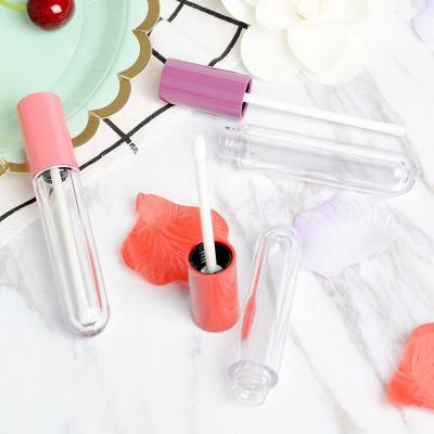 China Cosmetics Wholesale Round Shape Lip Gloss Bottle Packaging Empty Lip Gloss Container Case Liquid Tube for sale