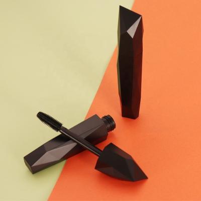 China Cosmetics Irregular Shaped Mascara Custom Case Empty Mascara Wand Tube Black Bottle With Brush for sale