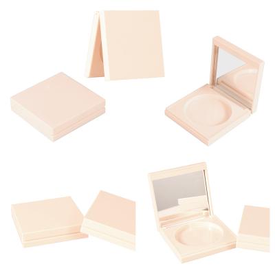 China Biodegradable Custom Cute Pink Makeup Plastic Empty Powder Containers Fit Compact Cosmetic Container Powder Case for sale