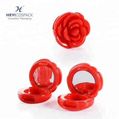 China Skin Care Cream Flower Shape Cosmetic Containers Lip Balm Case Tube Packaging Jar With Mirror for sale