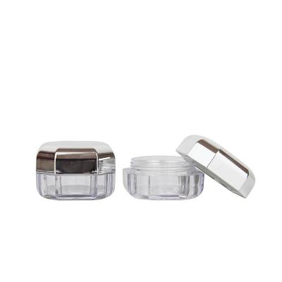 China Morden Powder Compact Clear Empty Loose Crate Cosmetic Packaging Container Loose Powder Jar With Normal Sieve Rotating Sieve for sale