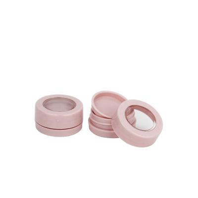 China Pink mini makeup empty plastic case cream compact bpa free cosmetic packaging tube container with window for sale