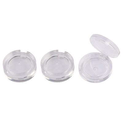 China Empty Disposable Round Shape Blush Transparent Single Container Blusher Case Packaging for sale