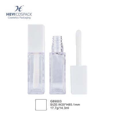 China Empty Plastic Cosmetics Packaging Square Liquid Concealer Bottle Private Label With Brush for sale