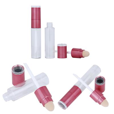 China Cosmetics Packaging Unique Empty Plastic Concealer Makeup Base Design Liquid Bottle With Cotton for sale