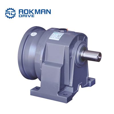 China Building Material Stores G Series Solid Shaft Gearbox Aluminum Foot Mounted Helical Gear Speed ​​Reducer for sale