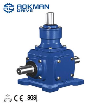 China Building Material Stores AOKMAN T Series 3:1 2:1 Ratio Spiral Bevel Gear Box for sale