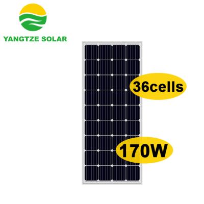 China Mono Solar System Yangtze A Grade PV Solar Panel 150w 160w 170w 180w for sale