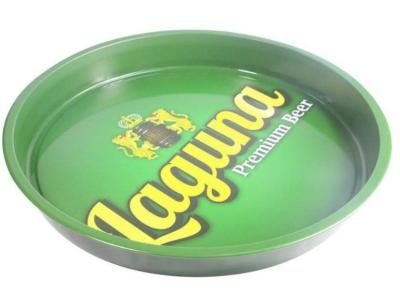 China Custom Round Liner Anti-Slip Metal Tin Bar Serving Tray Eco-Friendly for sale