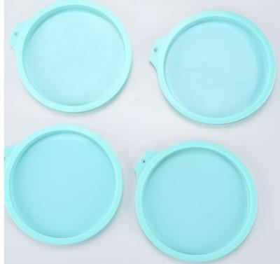 China Eco-Friendly Cake Mold Set Of 4 Silicone 6 Inch Round Rainbow Cake Molds for sale