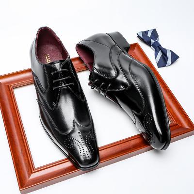 China Anti-Smell Jasonstar Men Dress Leather Shoes Genienue Leather Trim For Business Official Shoes for sale