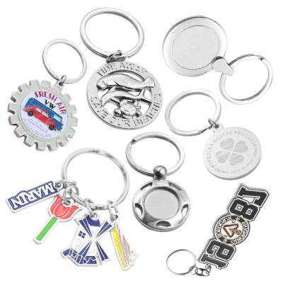 China Master Key Ring Custom Logo Keychain Factory Price Holder Metal White Metal Key Chain Cheap Luxury Enamel Round Cute Round for sale