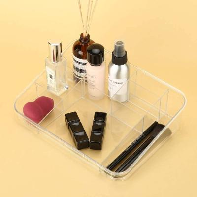 China Handmade Acrylic Table Tray Coffee Appetizing Fruit Tea Decoration Tray Makeup Drawer Storage Box for sale