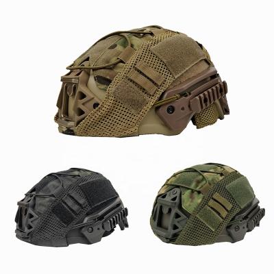 China Polyester& Nylon FAST Ballistic Bulletproof/Customized Mulitcam Team Wendy High Cut MICH Helmet Cover With Bungee Rope For Army Tactical for sale