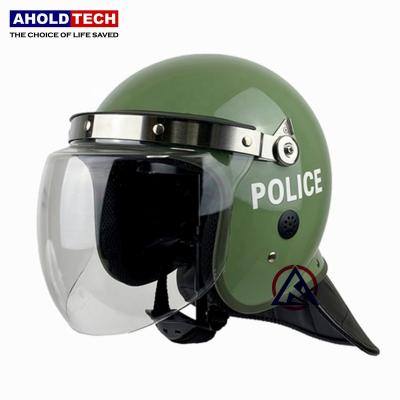 China Police Used Aholdtech C01-2 Police Anti Riot Helmet With Round Convex Visor Full Face ABS+PC for sale