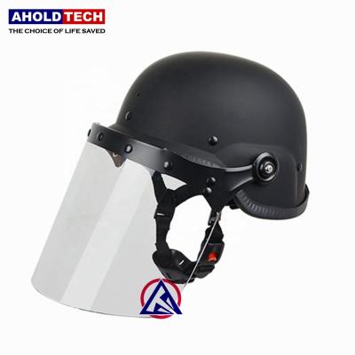 China Police Aholdtech D02 M88 PASGT Police Anti Riot Helmet Used With Round Convex Visor Full Face ABS+PC for sale