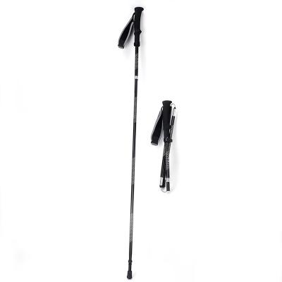 China Rubber carbon 4 duralumin 7075 trekking walking riser pole for sale